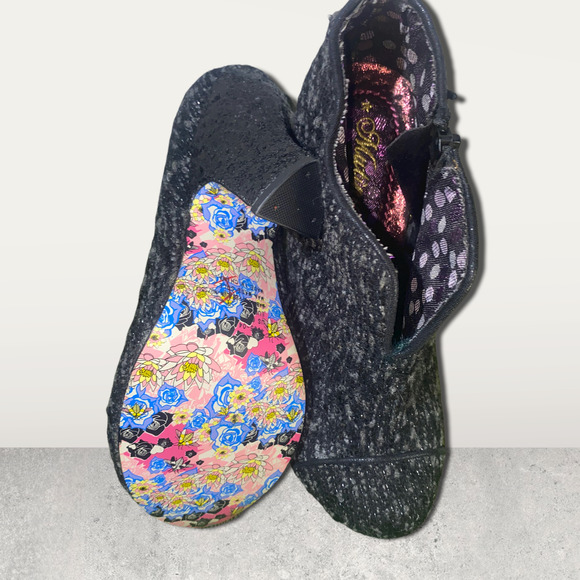 Mutiny by Irregular Choice Black Tweed and Sequence Pump Bootie - Picture 5 of 11